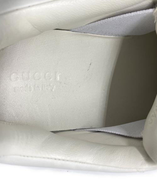 GUCCI（グッチ）GUCCI (グッチ) 厚底ローカットスニーカー ホワイト サイズ:36の古着・服飾アイテム