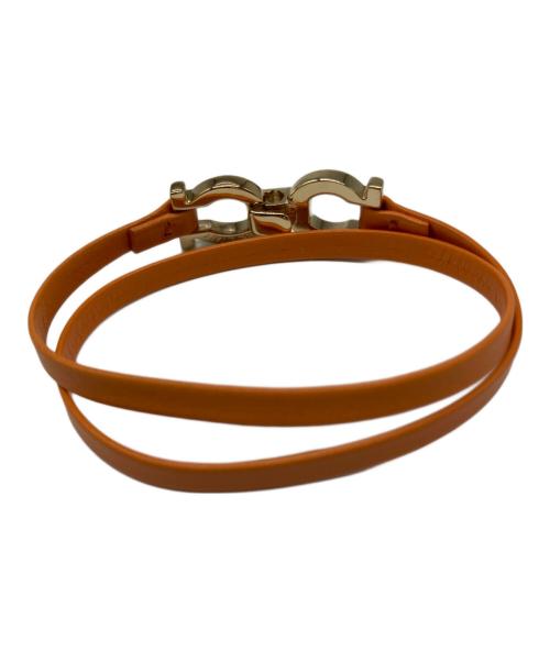 Salvatore Ferragamo（サルヴァトーレ フェラガモ）Salvatore Ferragamo (サルヴァトーレ フェラガモ) ブレスレット オレンジ×ゴールドの古着・服飾アイテム