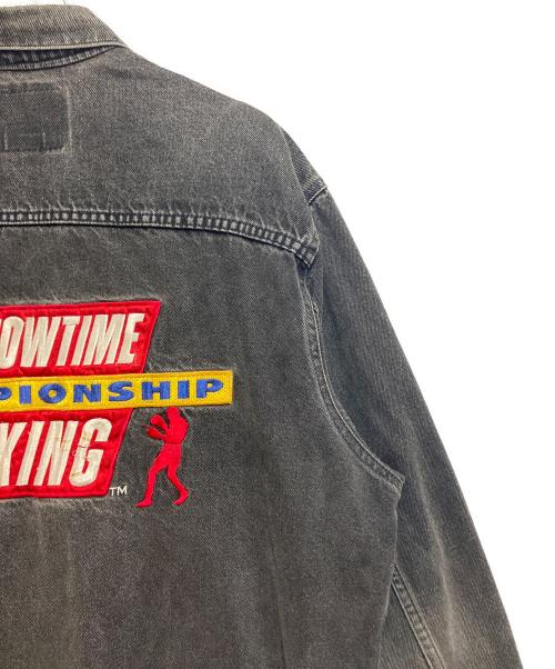 three rivers（スリーリバーズ）three rivers (スリーリバーズ) デニムジャケット グレー サイズ:X-LARGEの古着・服飾アイテム