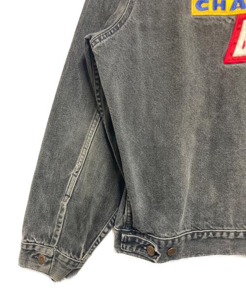 three rivers（スリーリバーズ）three rivers (スリーリバーズ) デニムジャケット グレー サイズ:X-LARGEの古着・服飾アイテム