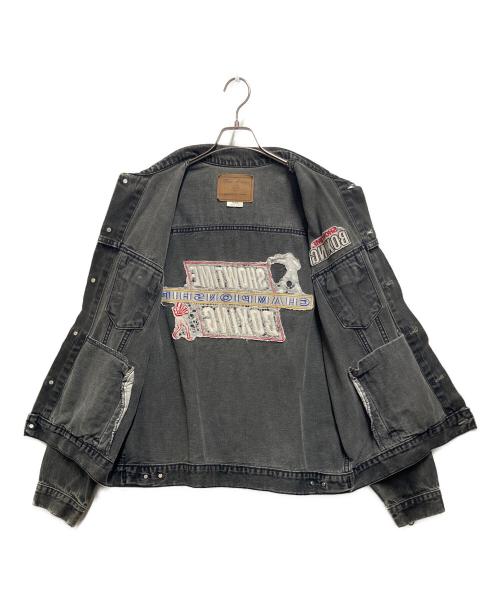 three rivers（スリーリバーズ）three rivers (スリーリバーズ) デニムジャケット グレー サイズ:X-LARGEの古着・服飾アイテム