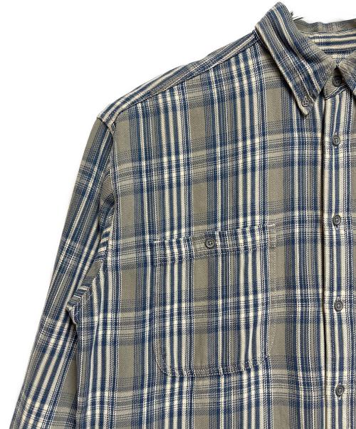 LEVI'S（リーバイス）LEVI'S (リーバイス) 長袖シャツ ベージュ×ブルー サイズ:SIZE Lの古着・服飾アイテム