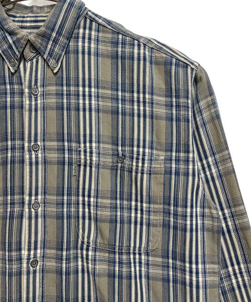 LEVI'S（リーバイス）LEVI'S (リーバイス) 長袖シャツ ベージュ×ブルー サイズ:SIZE Lの古着・服飾アイテム