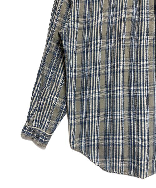 LEVI'S（リーバイス）LEVI'S (リーバイス) 長袖シャツ ベージュ×ブルー サイズ:SIZE Lの古着・服飾アイテム
