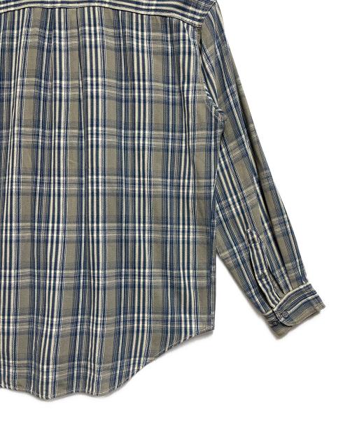 LEVI'S（リーバイス）LEVI'S (リーバイス) 長袖シャツ ベージュ×ブルー サイズ:SIZE Lの古着・服飾アイテム