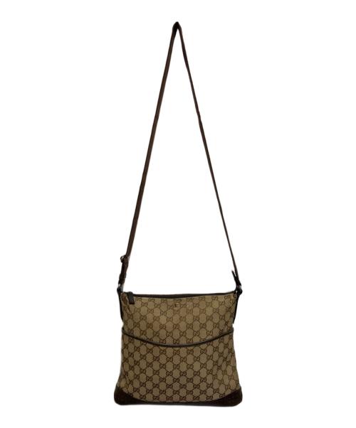 GUCCI（グッチ）GUCCI (グッチ) ショルダーバッグ ベージュ×ブラウンの古着・服飾アイテム