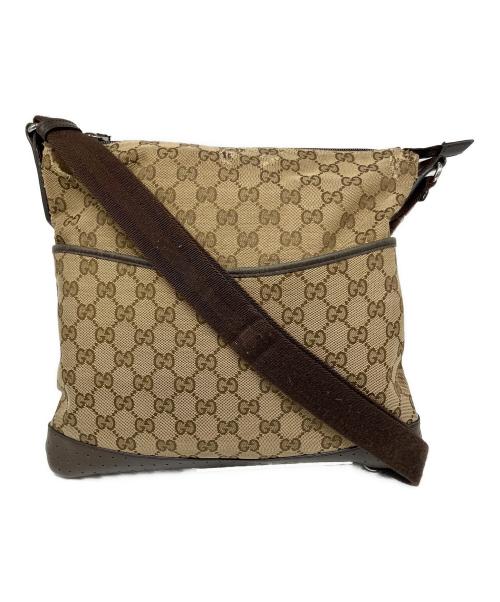 GUCCI（グッチ）GUCCI (グッチ) ショルダーバッグ ベージュ×ブラウンの古着・服飾アイテム