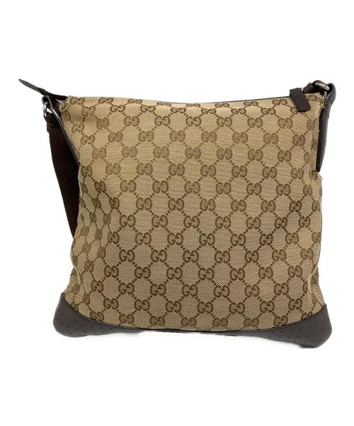 GUCCI（グッチ）GUCCI (グッチ) ショルダーバッグ ベージュ×ブラウンの古着・服飾アイテム