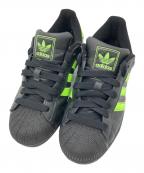 adidasアディダス）の古着「ローカットスニーカー」｜ブラック×黄緑