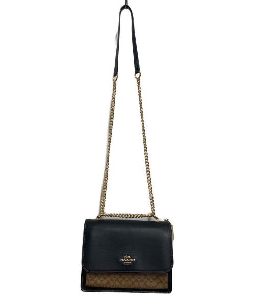 COACH（コーチ）COACH (コーチ) ショルダーバッグ ブラック×ベージュの古着・服飾アイテム