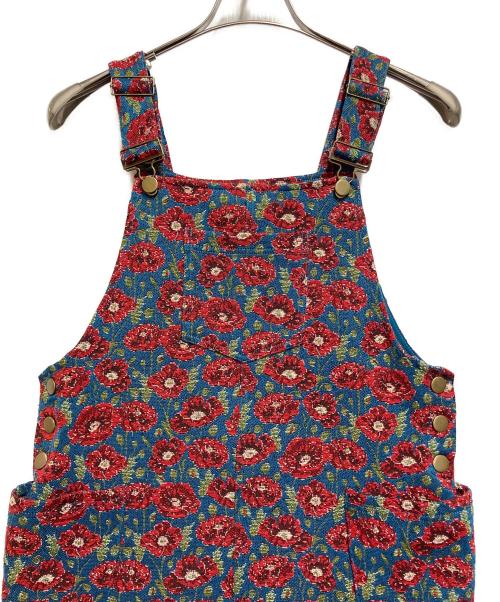 merry jenny（メリージェニー）merry jenny (メリージェニー) ジャンパースカート ブルー×レッド サイズ:SIZE Freeの古着・服飾アイテム