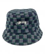 stussyステューシー）の古着「ハット」｜グレー×ネイビー