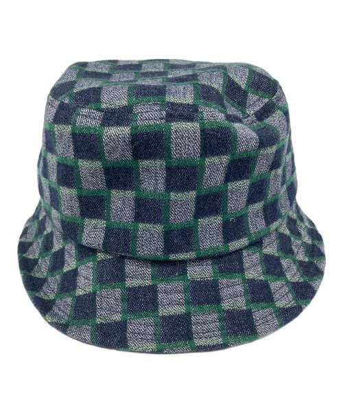 stussy（ステューシー）stussy (ステューシー) ハット グレー×ネイビーの古着・服飾アイテム