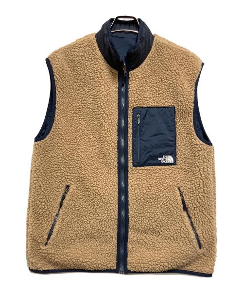 THE NORTH FACE（ザ ノース フェイス）THE NORTH FACE (ザ ノース フェイス) エクストリームパイルベスト ネイビー×ベージュ サイズ:Lの古着・服飾アイテム