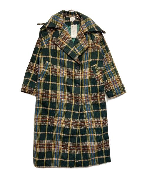 emi+（emi+）emi+ (emi+) ウールコート グリーン サイズ:SIZE Lの古着・服飾アイテム