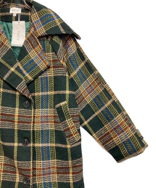 emi+（emi+）emi+ (emi+) ウールコート グリーン サイズ:SIZE Lの古着・服飾アイテム