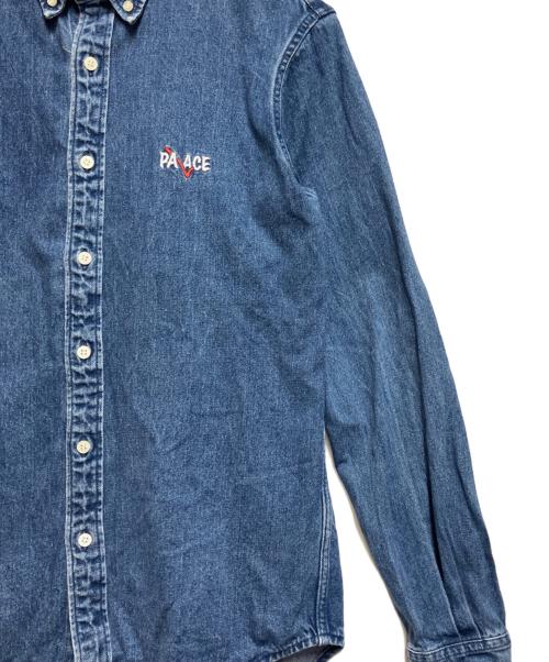 PALACE（パレス）PALACE (パレス) デニムシャツ ブルー サイズ:Sの古着・服飾アイテム