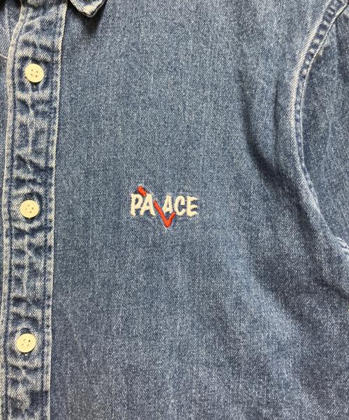 PALACE（パレス）PALACE (パレス) デニムシャツ ブルー サイズ:Sの古着・服飾アイテム
