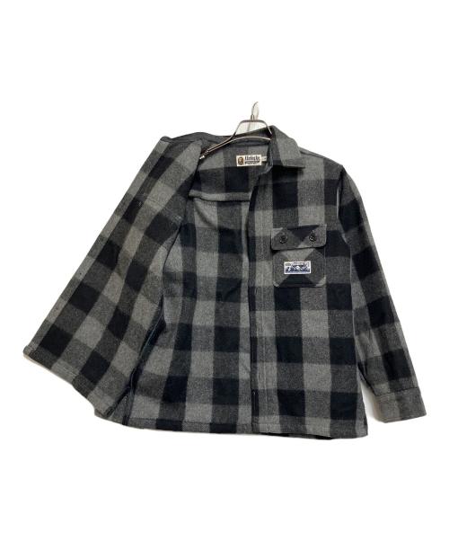 A BATHING APE（アベイシングエイプ）A BATHING APE (アベイシングエイプ) ジャケット グレー×ブラック サイズ:SIZE Mの古着・服飾アイテム