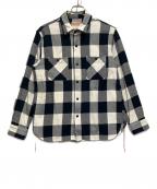 SUGAR CANEシュガーケーン）の古着「長袖シャツ」｜ブラック×ホワイト