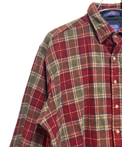 PENDLETON（ペンドルトン）PENDLETON (ペンドルトン) 長袖シャツ レッド×ベージュ サイズ:SIZE XLの古着・服飾アイテム