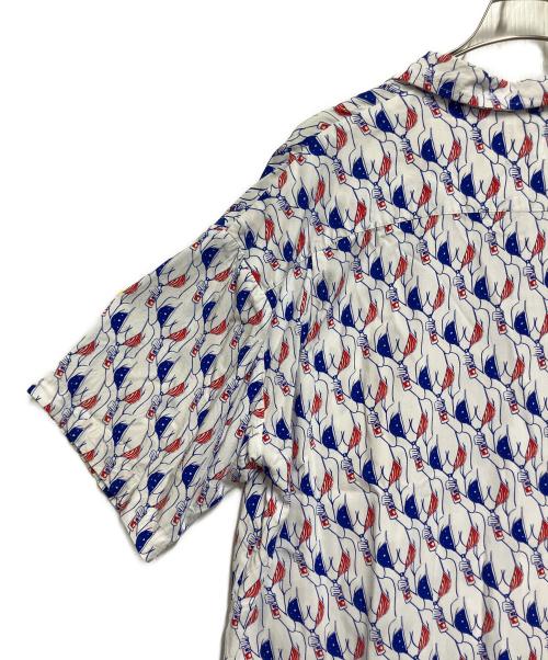 OK（オーケー）OK (オーケー) 半袖シャツ ブルー×ホワイト サイズ:SIZE Lの古着・服飾アイテム