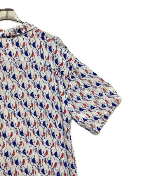OK（オーケー）OK (オーケー) 半袖シャツ ブルー×ホワイト サイズ:SIZE Lの古着・服飾アイテム
