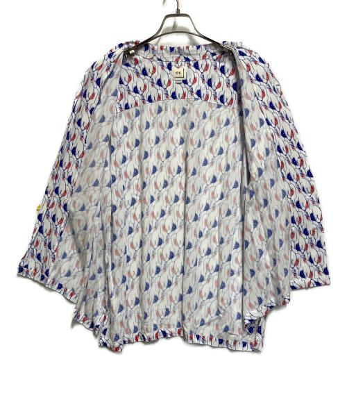 OK（オーケー）OK (オーケー) 半袖シャツ ブルー×ホワイト サイズ:SIZE Lの古着・服飾アイテム
