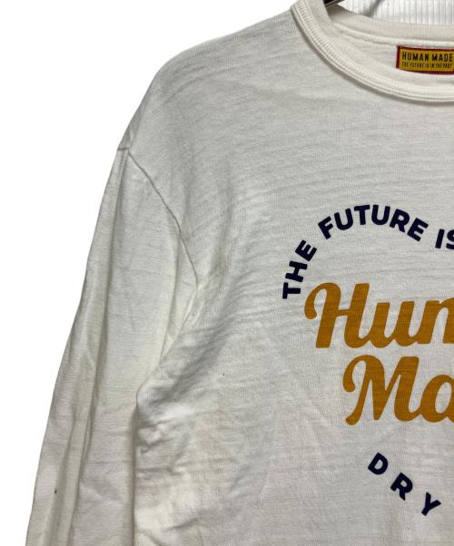 HUMAN MADE（ヒューマンメイド）HUMAN MADE (ヒューマンメイド) 長袖カットソー ホワイト サイズ:SIZE Mの古着・服飾アイテム