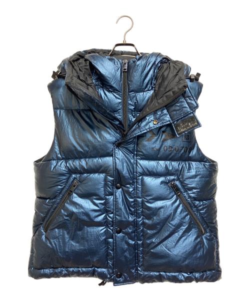 DIESEL（ディーゼル）DIESEL (ディーゼル) ダウンベスト ブルー サイズ:SIZE Sの古着・服飾アイテム