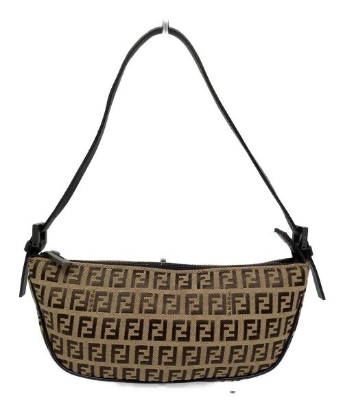 FENDI（フェンディ）FENDI (フェンディ) ハンドバッグ ベージュ×ブラウンの古着・服飾アイテム