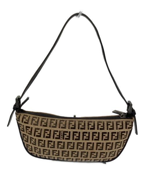 FENDI（フェンディ）FENDI (フェンディ) ハンドバッグ ベージュ×ブラウンの古着・服飾アイテム
