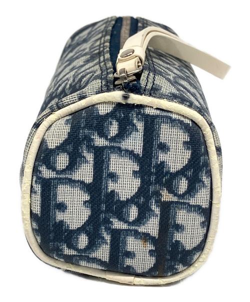 Christian Dior（クリスチャン ディオール）Christian Dior (クリスチャン ディオール) コスメポーチ ブルー×ホワイトの古着・服飾アイテム