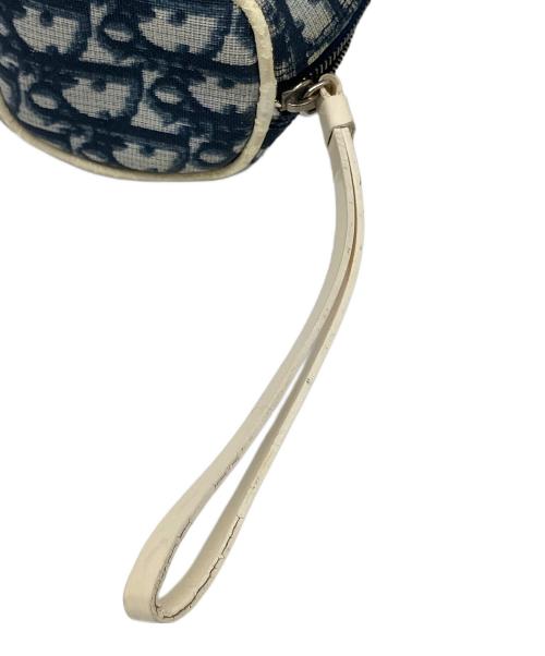 Christian Dior（クリスチャン ディオール）Christian Dior (クリスチャン ディオール) コスメポーチ ブルー×ホワイトの古着・服飾アイテム