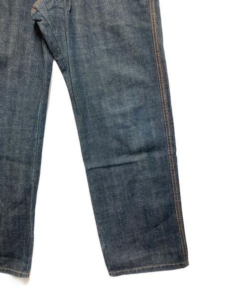 JUVENILE DELINQUENT（ジュベナイル デリンクエント）JUVENILE DELINQUENT (ジュベナイル デリンクエント) デニムパンツ ネイビー×ピンク サイズ:SIZE W34の古着・服飾アイテム
