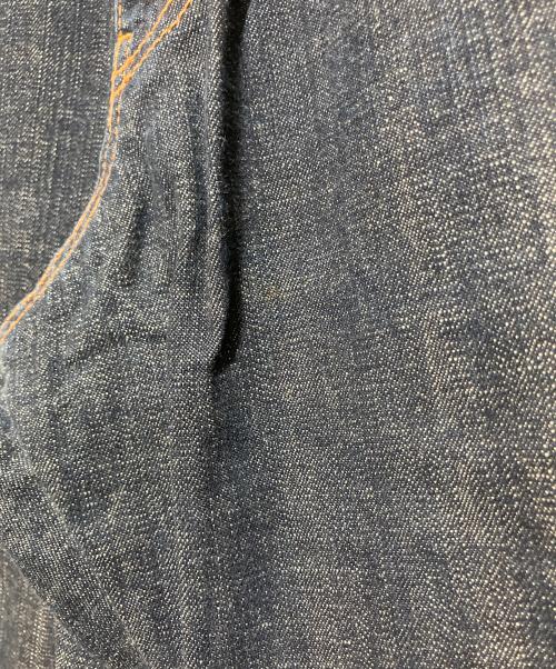 JUVENILE DELINQUENT（ジュベナイル デリンクエント）JUVENILE DELINQUENT (ジュベナイル デリンクエント) デニムパンツ ネイビー×ピンク サイズ:SIZE W34の古着・服飾アイテム