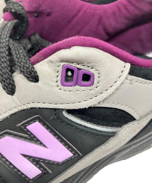 NEW BALANCE（ニューバランス）NEW BALANCE (ニューバランス) STRAY RATS (ステイラッツ) ローカットスニーカー ブラック×パープル サイズ:US8 1/2の古着・服飾アイテム