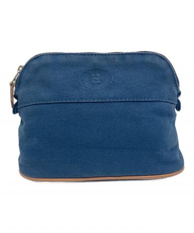 中古・古着通販】HERMES (エルメス) ポーチ ブルー×ブラウン｜ブランド