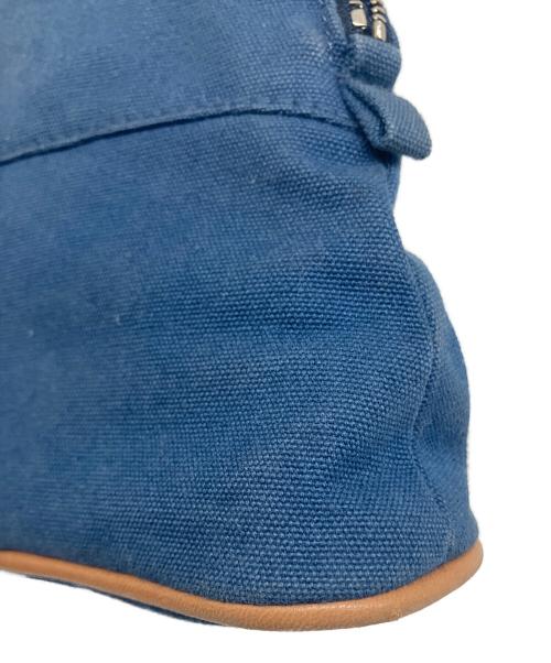 HERMES（エルメス）HERMES (エルメス) ポーチ ブルー×ブラウンの古着・服飾アイテム