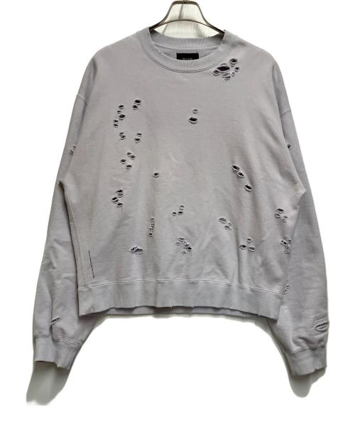 DELUXE（デラックス）DELUXE (デラックス) ダメージ加工スウェット パープル サイズ:SIZE Mの古着・服飾アイテム