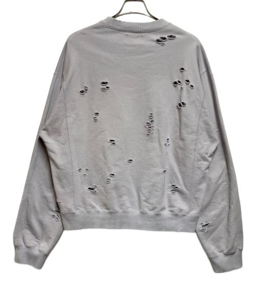 DELUXE（デラックス）DELUXE (デラックス) ダメージ加工スウェット パープル サイズ:SIZE Mの古着・服飾アイテム