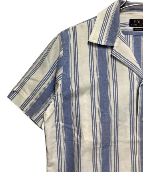 POLO RALPH LAUREN（ポロ・ラルフローレン）POLO RALPH LAUREN (ポロ・ラルフローレン) 半袖シャツ スカイブルー×ホワイト サイズ:SIZE Sの古着・服飾アイテム