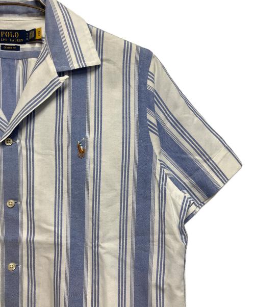 POLO RALPH LAUREN（ポロ・ラルフローレン）POLO RALPH LAUREN (ポロ・ラルフローレン) 半袖シャツ スカイブルー×ホワイト サイズ:SIZE Sの古着・服飾アイテム
