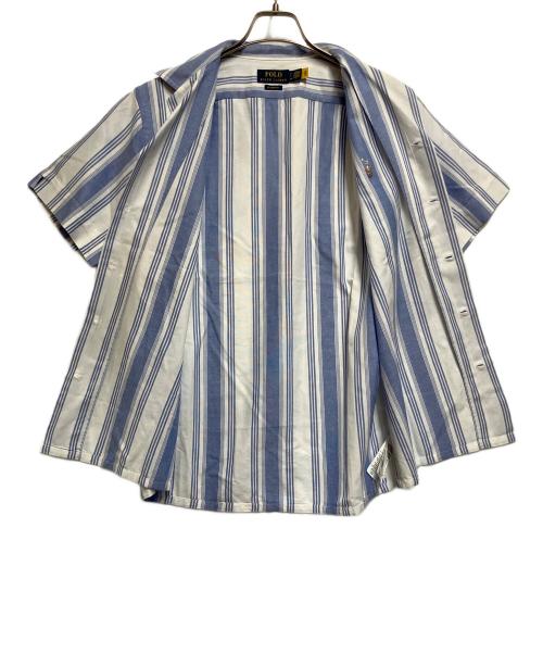 POLO RALPH LAUREN（ポロ・ラルフローレン）POLO RALPH LAUREN (ポロ・ラルフローレン) 半袖シャツ スカイブルー×ホワイト サイズ:SIZE Sの古着・服飾アイテム