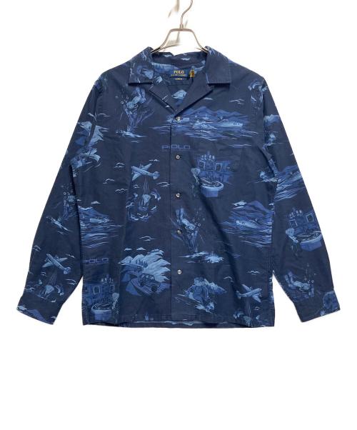 POLO RALPH LAUREN（ポロ・ラルフローレン）POLO RALPH LAUREN (ポロ・ラルフローレン) 長袖シャツ ブルー サイズ:SIZE Mの古着・服飾アイテム