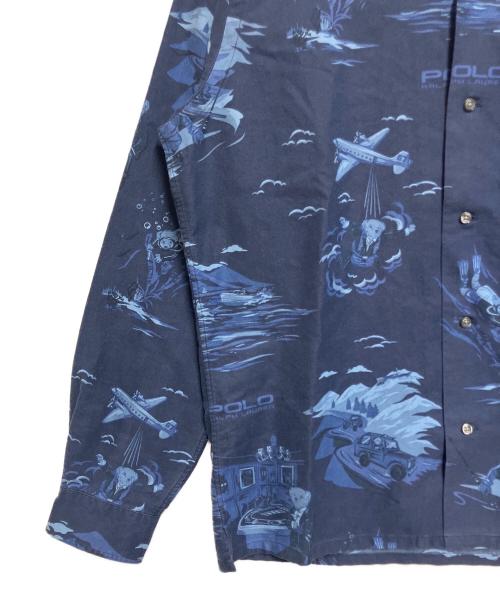 POLO RALPH LAUREN（ポロ・ラルフローレン）POLO RALPH LAUREN (ポロ・ラルフローレン) 長袖シャツ ブルー サイズ:SIZE Mの古着・服飾アイテム
