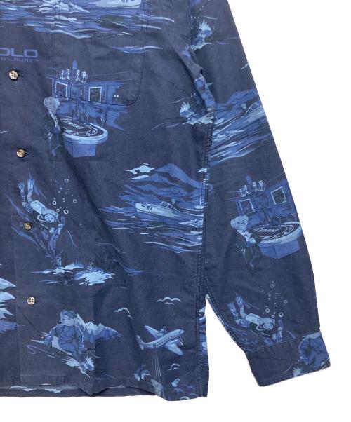 POLO RALPH LAUREN（ポロ・ラルフローレン）POLO RALPH LAUREN (ポロ・ラルフローレン) 長袖シャツ ブルー サイズ:SIZE Mの古着・服飾アイテム