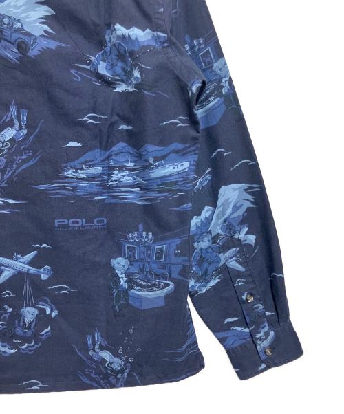 POLO RALPH LAUREN（ポロ・ラルフローレン）POLO RALPH LAUREN (ポロ・ラルフローレン) 長袖シャツ ブルー サイズ:SIZE Mの古着・服飾アイテム