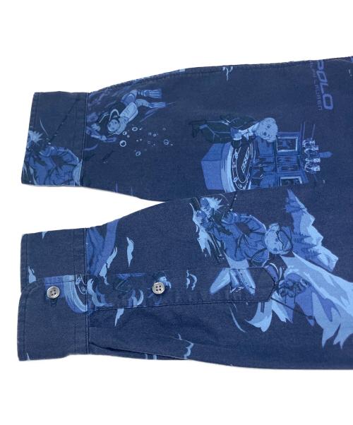 POLO RALPH LAUREN（ポロ・ラルフローレン）POLO RALPH LAUREN (ポロ・ラルフローレン) 長袖シャツ ブルー サイズ:SIZE Mの古着・服飾アイテム