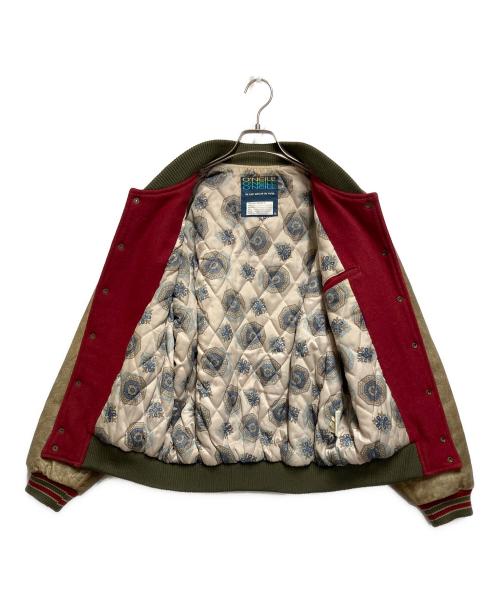 O'NEILL（オニール）O'NEILL (オニール) 中綿ジャケット レッド×ベージュ サイズ:SIZE Mの古着・服飾アイテム